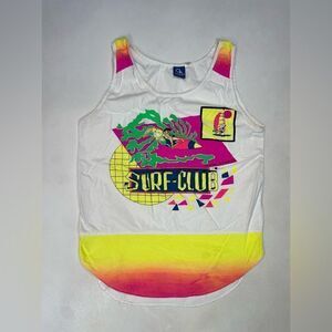 VINTAGE Ocean Atlantic Surf Club Tank Top Women Medium OA 80s 90s